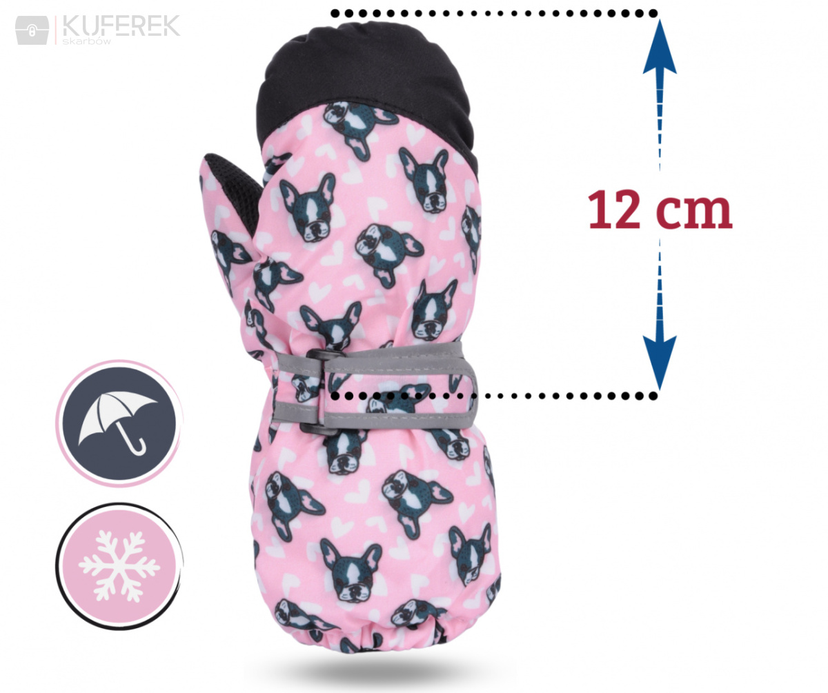 Rekawiczki Zimowe Dla 2 Latka Rękawiczki zimowe narciarskie dla dziewczynki roz. 12cm - Sklep z
